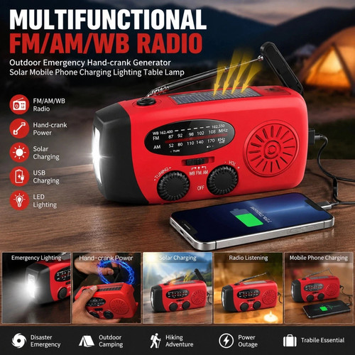 Emergency solar wind radio - solar,